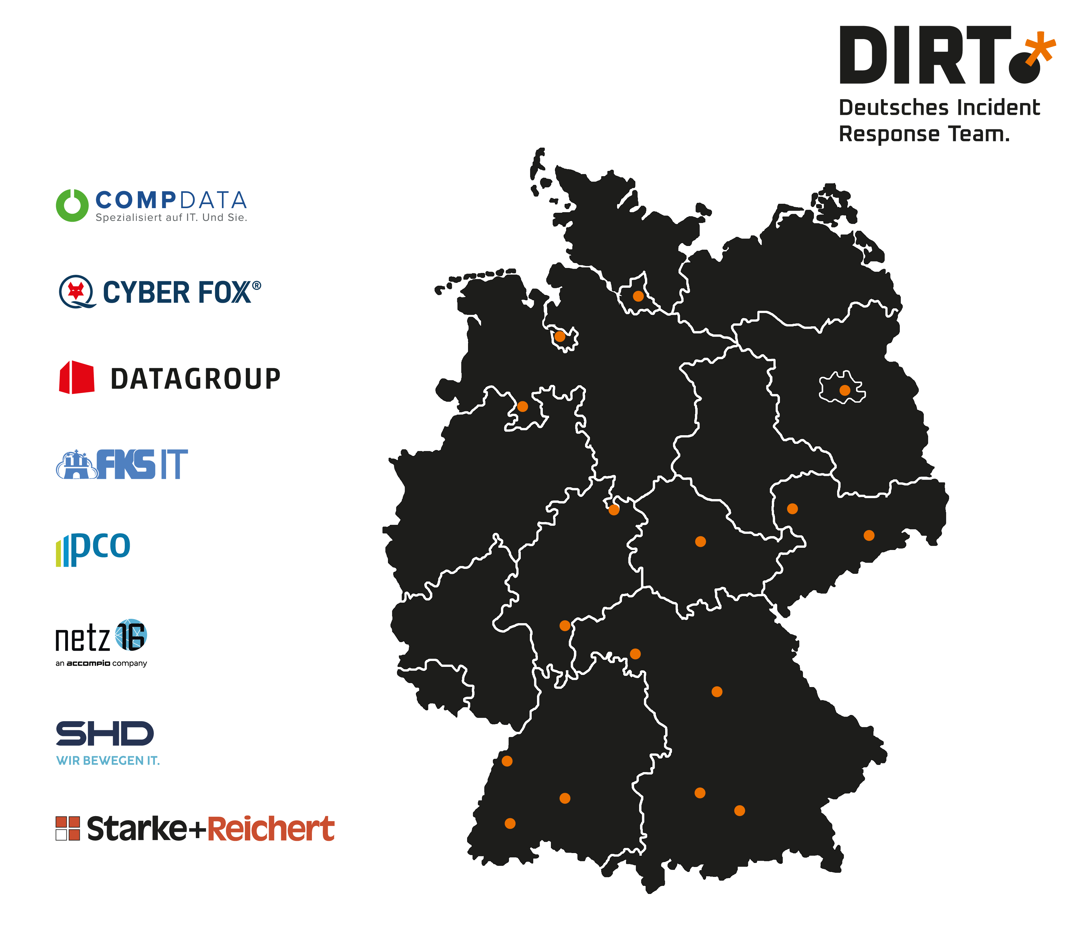 Karte - IT-Expertise an über 80 Standorten in Deutschland